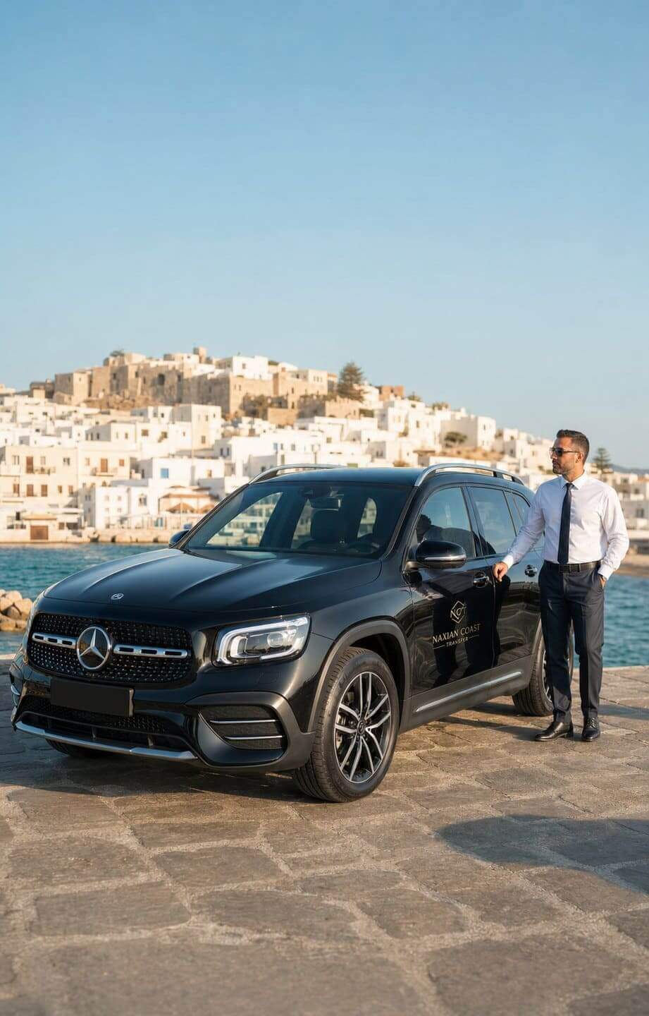 Private airport transfer vehicle for Agios Prokopios in Naxos
